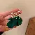 Green Earrings Wholesale | High-Quality Silver Needles Supply - .12-Silver Needle--Green Oval Petal Stud Earrings