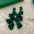 Green Earrings Wholesale | High-Quality Silver Needles Supply - .8# Silver Needle-Acrylic Green Long Petals