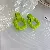 Green Earrings Wholesale | High-Quality Silver Needles Supply - Silver needle acrylic twist square stud earrings.