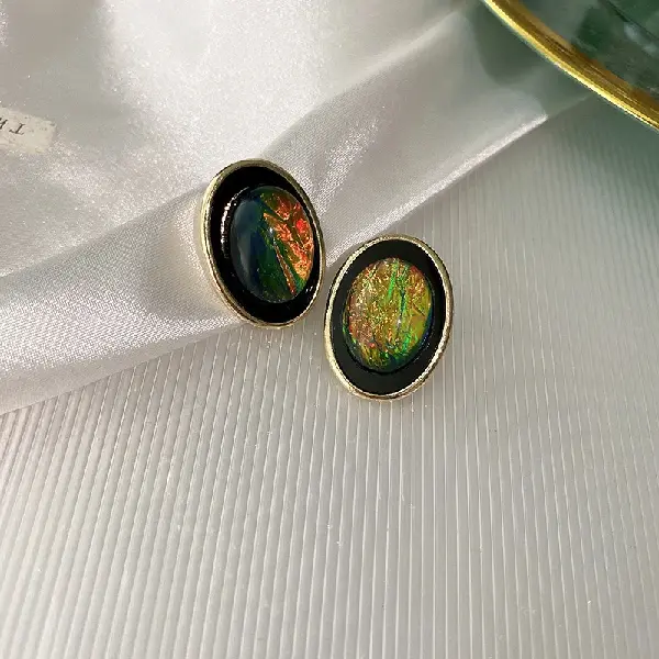 3# silver needle-green oval.,tkmbeautysupply.com