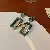 Green Earrings Wholesale | High-Quality Silver Needles Supply - .11# silver needle-green diamond geometric square