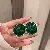 Green Earrings Wholesale | High-Quality Silver Needles Supply - 15# silver needle-green round colored glaze.