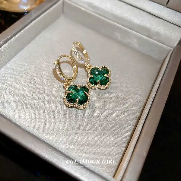 27# Silver Needle-Emerald Flower.,tkmbeautysupply.com