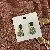 Green Earrings Wholesale | High-Quality Silver Needles Supply - 36# silver needle-green diamond shape.