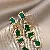 Green Earrings Wholesale | High-Quality Silver Needles Supply - Emerald diamond oval drop earrings