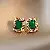 Green Earrings Wholesale | High-Quality Silver Needles Supply - Silver Needle Emerald Square Diamond Stud Earrings