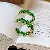 Green Earrings Wholesale | High-Quality Silver Needles Supply - Silver Needle Oval Crystal C-shaped Stud Earrings