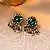 Green Earrings Wholesale | High-Quality Silver Needles Supply - Green-Silver Needle Diamond Emerald Crystal Tassel Stud Earrings