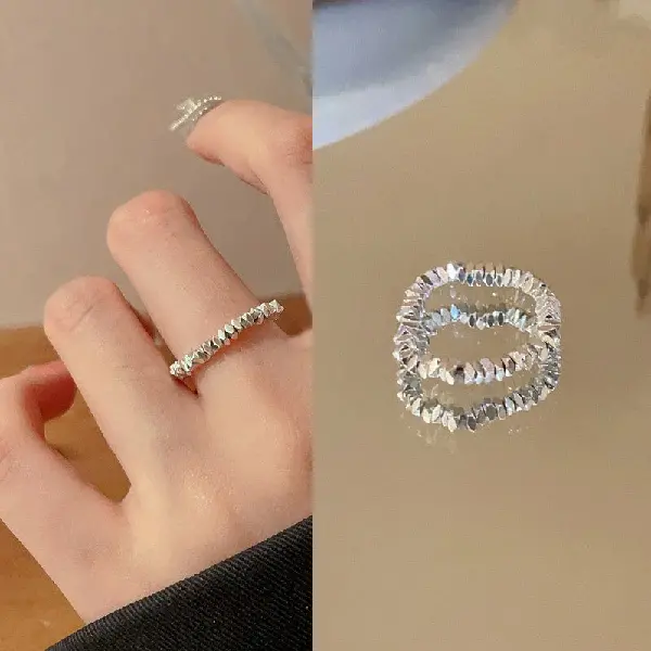 Broken Silver Stretch Ring,tkmbeautysupply.com