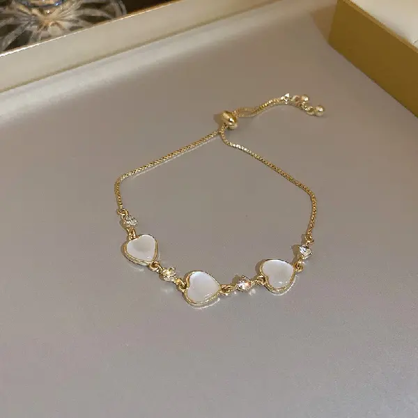 Bracelet - diamond heart.,tkmbeautysupply.com