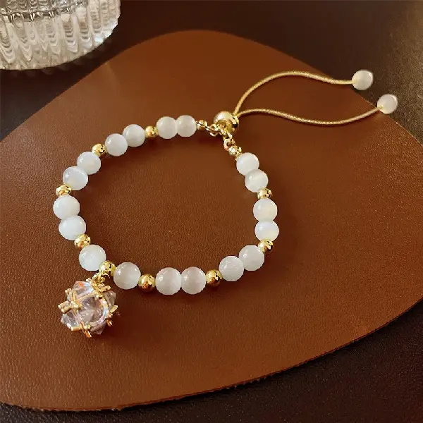 Environmental protection-gold diamond cat's eye bracelet,tkmbeautysupply.com