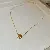 Real Gold Electroplating Letter Necklace Wholesale Quality Assured - 2-Real gold electroplated zircon small waist round pendant necklace