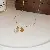 Real Gold Electroplating Letter Necklace Wholesale Quality Assured - 12-Titanium Steel Round Cat’s Eye Necklace