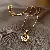 Wholesale 18k Gold Electroplated Moon Love Charm Necklace - 4# necklace-gold-brown tiger eye stone