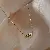 Wholesale 18k Gold Electroplated Moon Love Charm Necklace - 10# Necklace-Golden Doudou