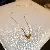 Wholesale 18k Gold Electroplated Moon Love Charm Necklace - 17# necklace-gold