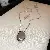 Wholesale 18k Gold Electroplated Moon Love Charm Necklace - 23# necklace-silver titanium steel