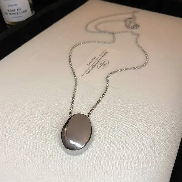 23# necklace-silver titanium steel,tkmbeautysupply.com