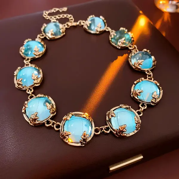 3# necklace-geometric round resin,tkmbeautysupply.com