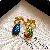 Wholesale Medieval Vintage Resin Necklace Supply for Retailers - 19# Silver Needle-Drip Pineapple Bow Diamond Stud Earrings