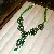 Wholesale Medieval Vintage Resin Necklace Supply for Retailers - 22# Necklace-Acrylic glass with diamonds, round beads, water drops and leaves