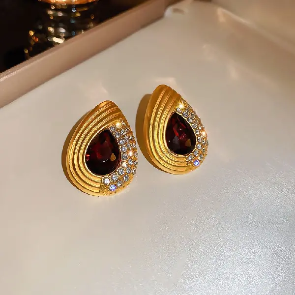 57# Silver Needle-Diamond Drop Earrings,tkmbeautysupply.com