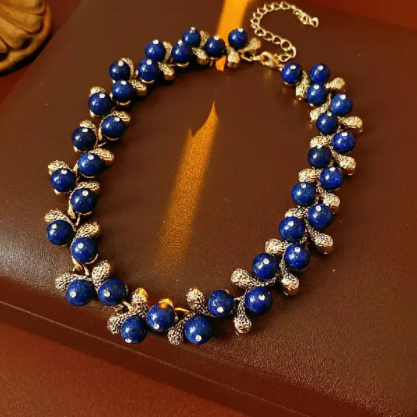 60# necklace-resin round water drop flower,tkmbeautysupply.com