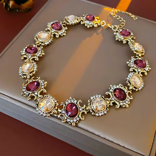 64# necklace-square round diamond,tkmbeautysupply.com