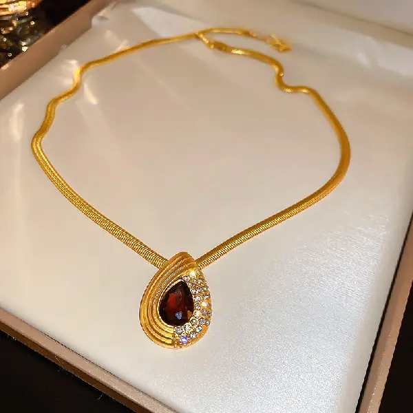 65# necklace - diamond drop snake shape,tkmbeautysupply.com