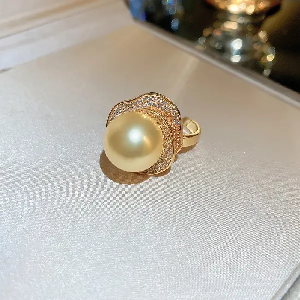 73# Ring-Pearl Flower Zircon,tkmbeautysupply.com