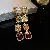 Wholesale Medieval Vintage Resin Necklace Supply for Retailers - 76# Silver Needle-Diamond Square Tassel Stud Earrings