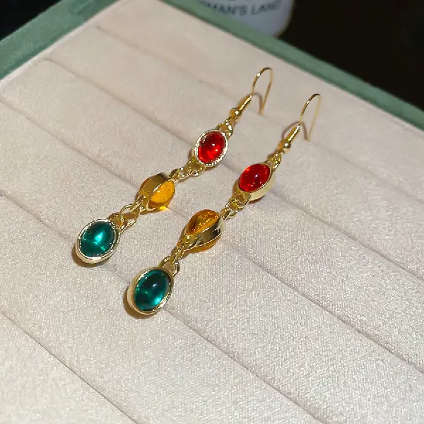 80# ear hook-resin oval tassel,tkmbeautysupply.com