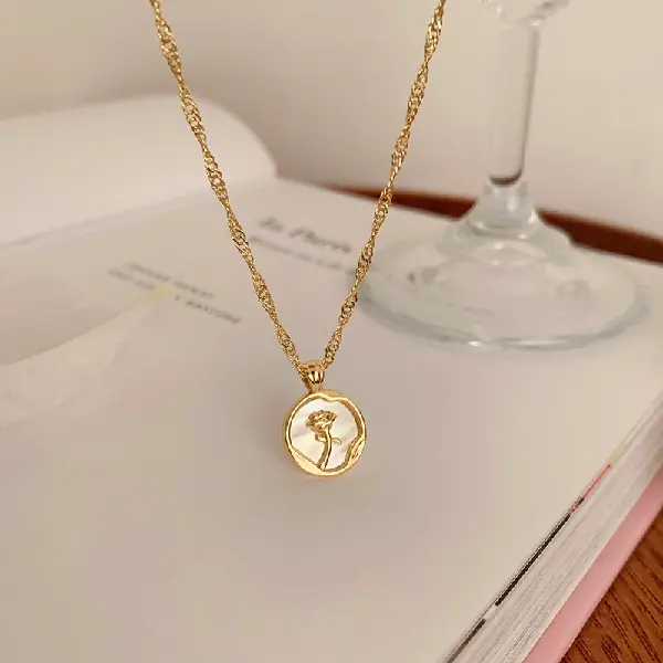 Necklace - gold.,tkmbeautysupply.com