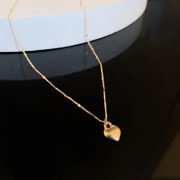 6 necklace-golden heart,tkmbeautysupply.com