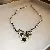Wholesale Retro Leather Wrapped Chain Necklace with Diamonds - 8# necklace-black bow.