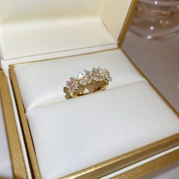 .10# ring-golden open flower..,tkmbeautysupply.com