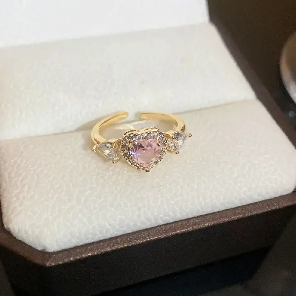 .29# ring-golden heart (real gold plating)..,tkmbeautysupply.com