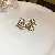 Freshwater Pearl Rings Wholesale Supply for Retailers - 46# ring-golden bow (real gold plating)..