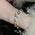 Wholesale Geometric Square Flower Bracelet Set with Zircon - 22# Bracelet-Zircon round flower buckle bracelet