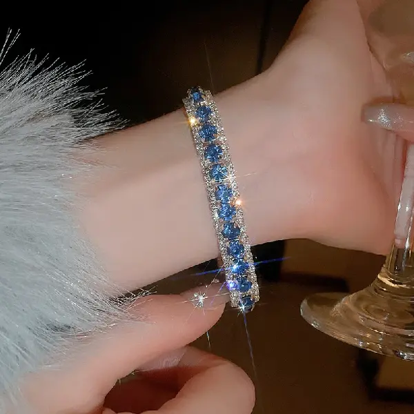 26# Bracelet-Diamond round buckle bracelet,tkmbeautysupply.com