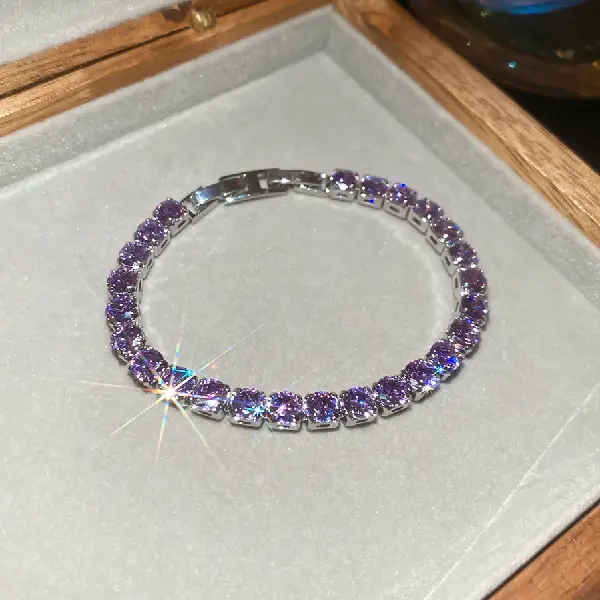 36# Bracelet-Zircon square fashion buckle bracelet,tkmbeautysupply.com