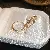 Wholesale Vintage Zircon Open Ring for Retail Success - 4# dripping oil love open ring (set of 2)