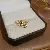 Wholesale Vintage Zircon Open Ring for Retail Success - 19# gold zircon T-shaped open ring (real gold plating)