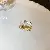 Wholesale Vintage Zircon Open Ring for Retail Success - 21# oil dripping zircon letter H open ring (real gold plating)