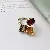 Wholesale Vintage Zircon Open Ring for Retail Success - 26# zircon square circle open ring (real gold plating)