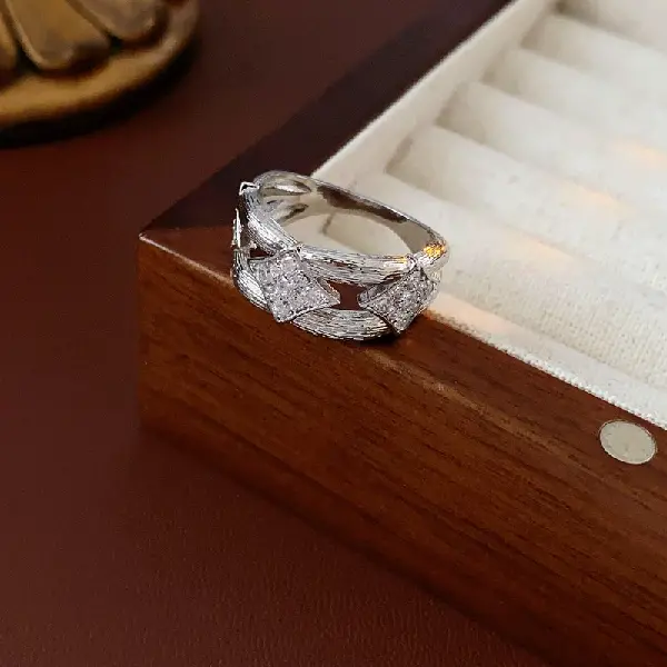 33# zircon diamond stripe wide ring,tkmbeautysupply.com