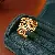 Wholesale Vintage Zircon Open Ring for Retail Success - 41# zircon diamond flower open ring (real gold plating)