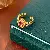 Wholesale Vintage Zircon Open Ring for Retail Success - 43# oval zircon open ring (real gold plating)