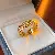 Wholesale Vintage Zircon Open Ring for Retail Success - 45# zircon flower open ring (real gold plating)