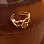 Gold Electroplated Zircon Ring Wholesale Quality Assured - Real gold electroplated zircon cat's eye double layer open ring